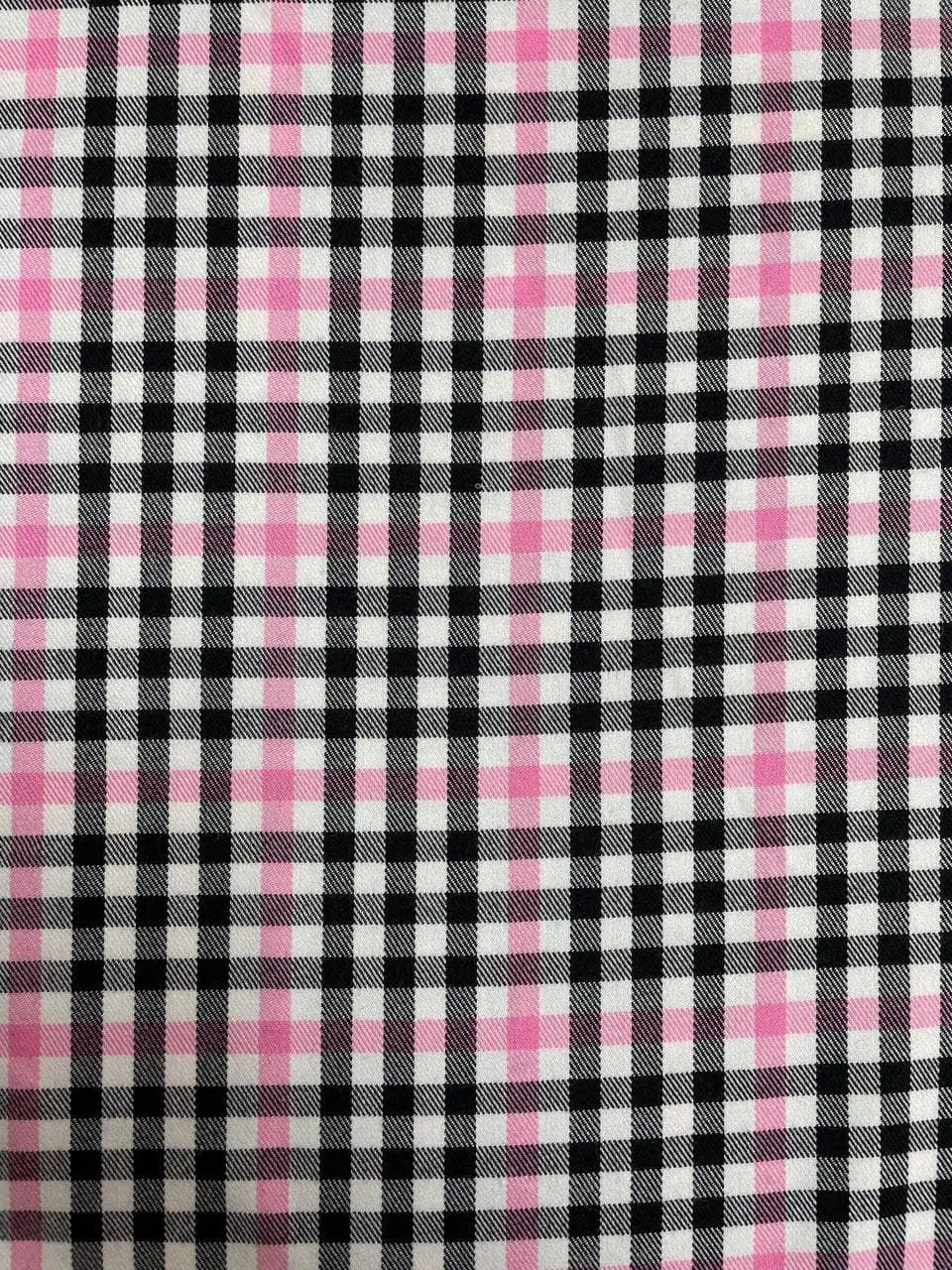 Tartan Scozzese Rosa Nero Quadri