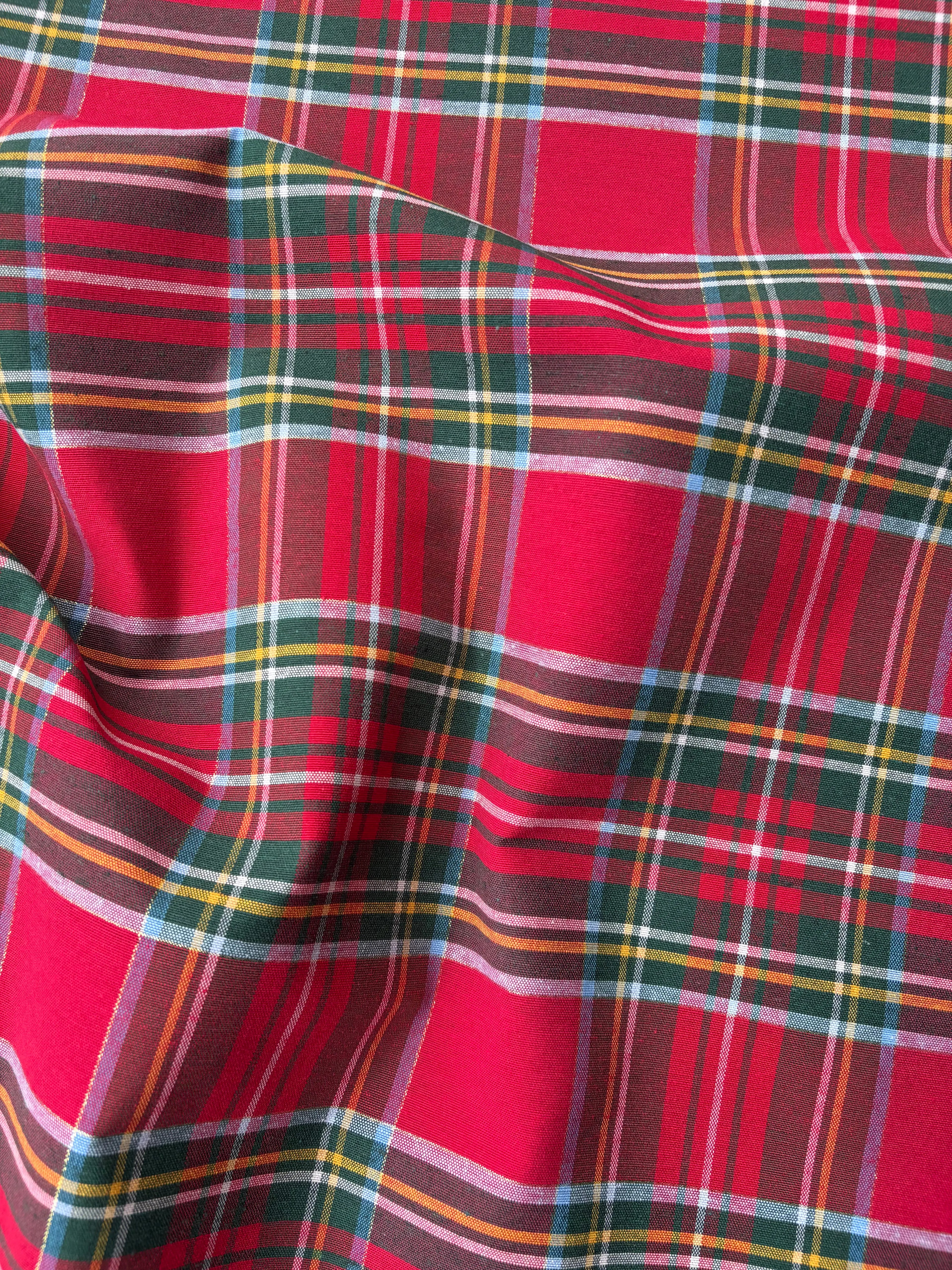 Tartan cotone tinto in filo Glitter oro h140 tre varianti Quadro grande