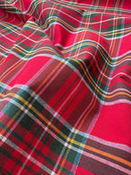 Tartan cotone tinto in filo Glitter oro h140 tre varianti