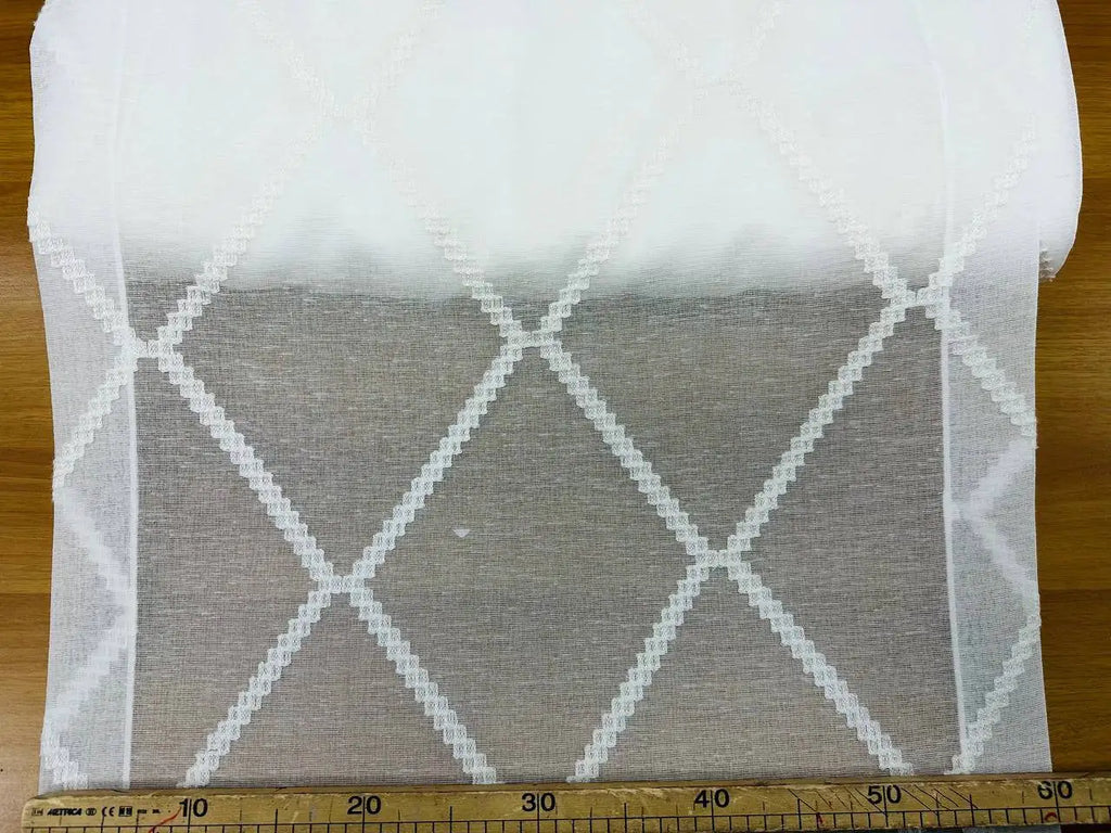 Tendina Geometrica Rombi Bianco