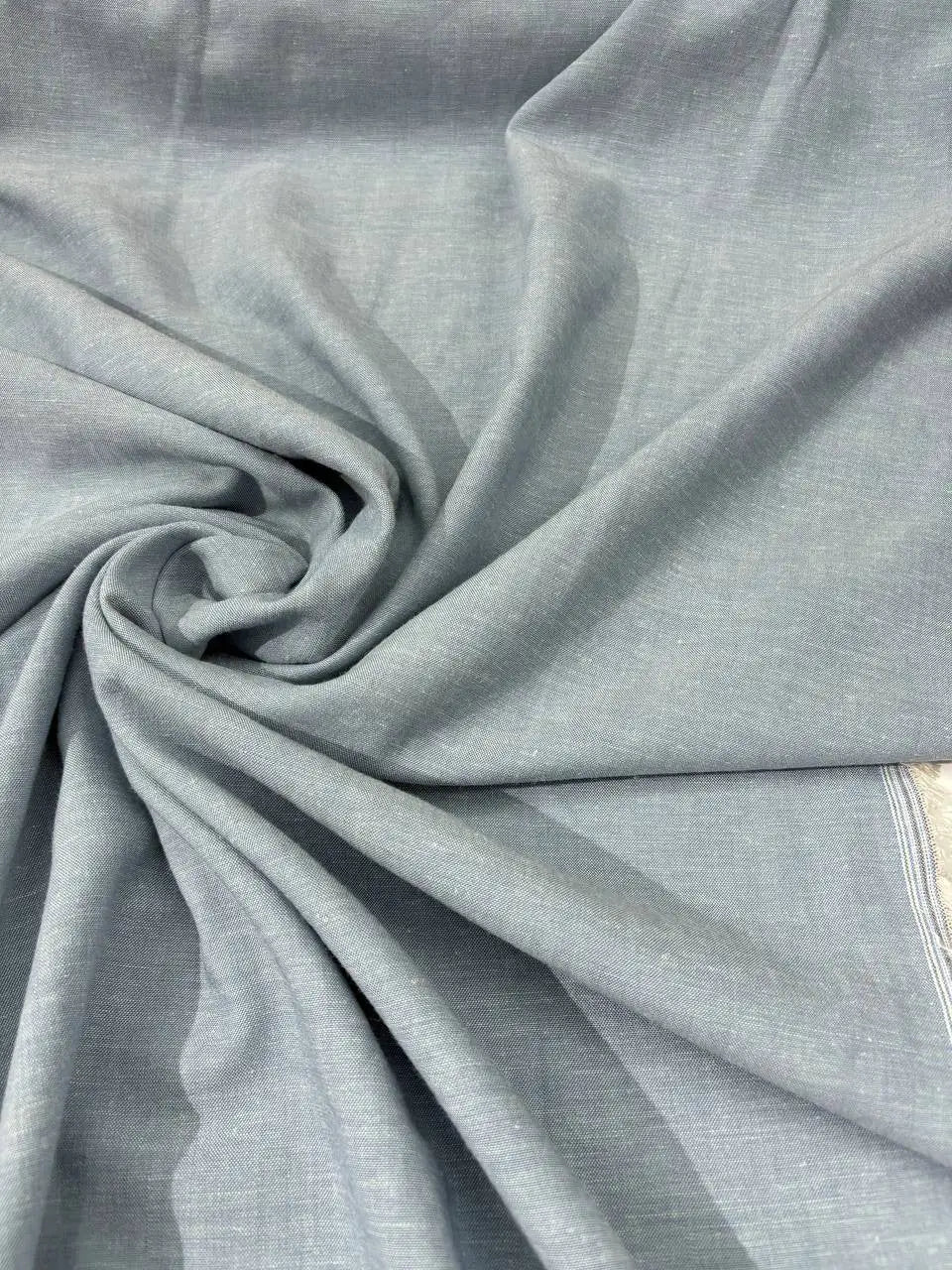 Tessuto Chambray Jeans  Lino chiaro