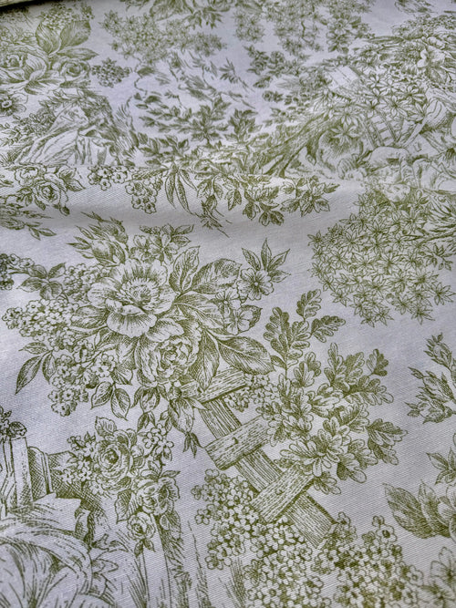 Tessuto Cotone Arredo Tela de Jouy