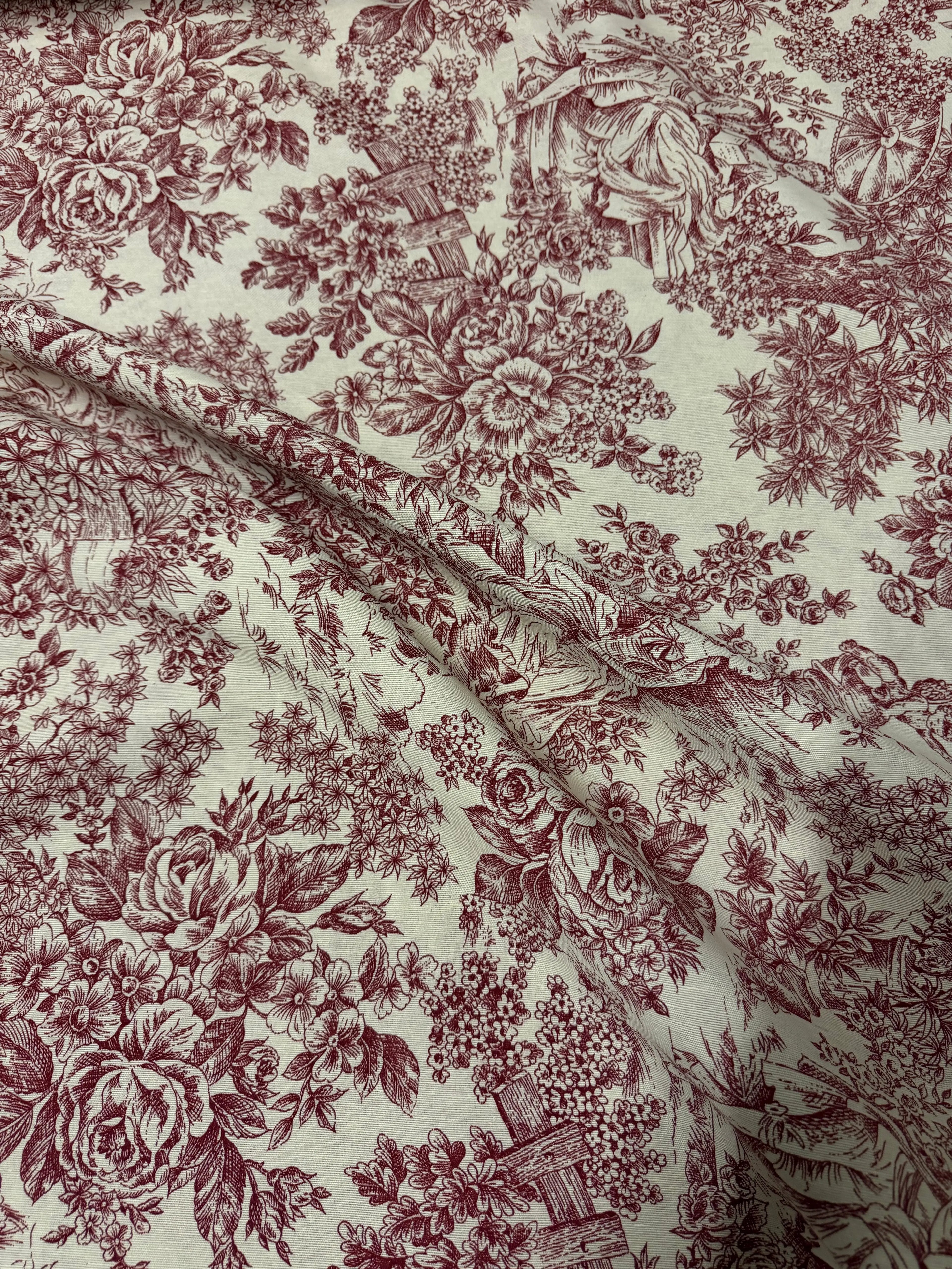 Tessuto Cotone Arredo Tela de Jouy