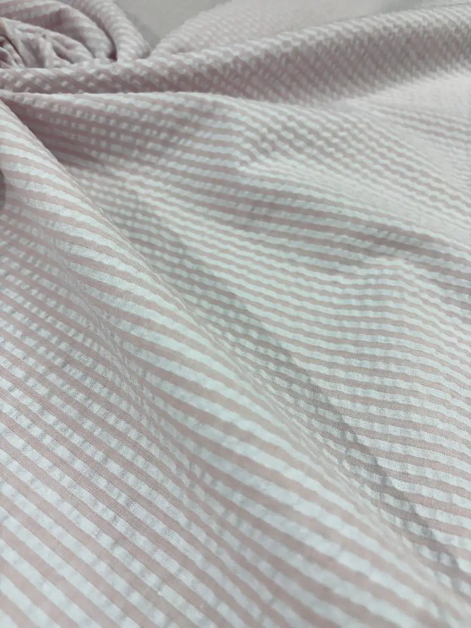 Tessuto Cotone Clo Clo Rigato Rosa Riga rosa