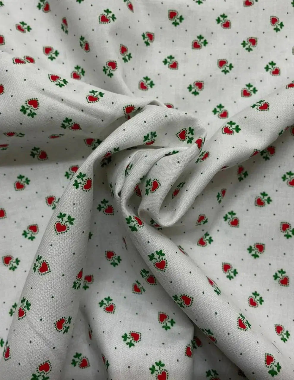 Tessuto Cotone Cuori Cuoricini 150H