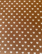 Tessuto Cotone Cuori Cuoricini Beige 150H
