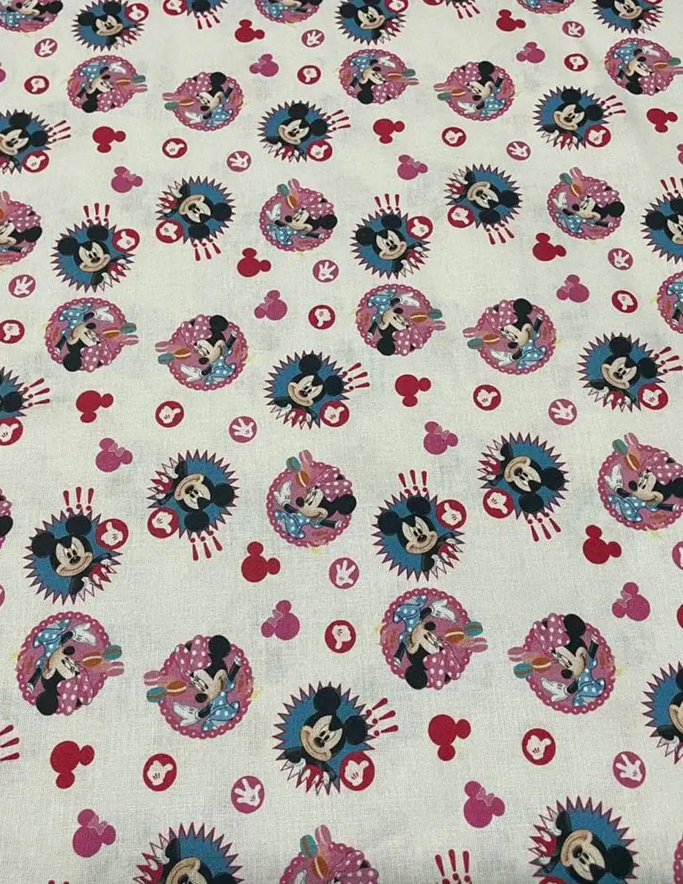 Tessuto Cotone Disney Minnie Topolino 150H
