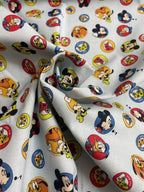 Tessuto Cotone Disney Pluto Topolino