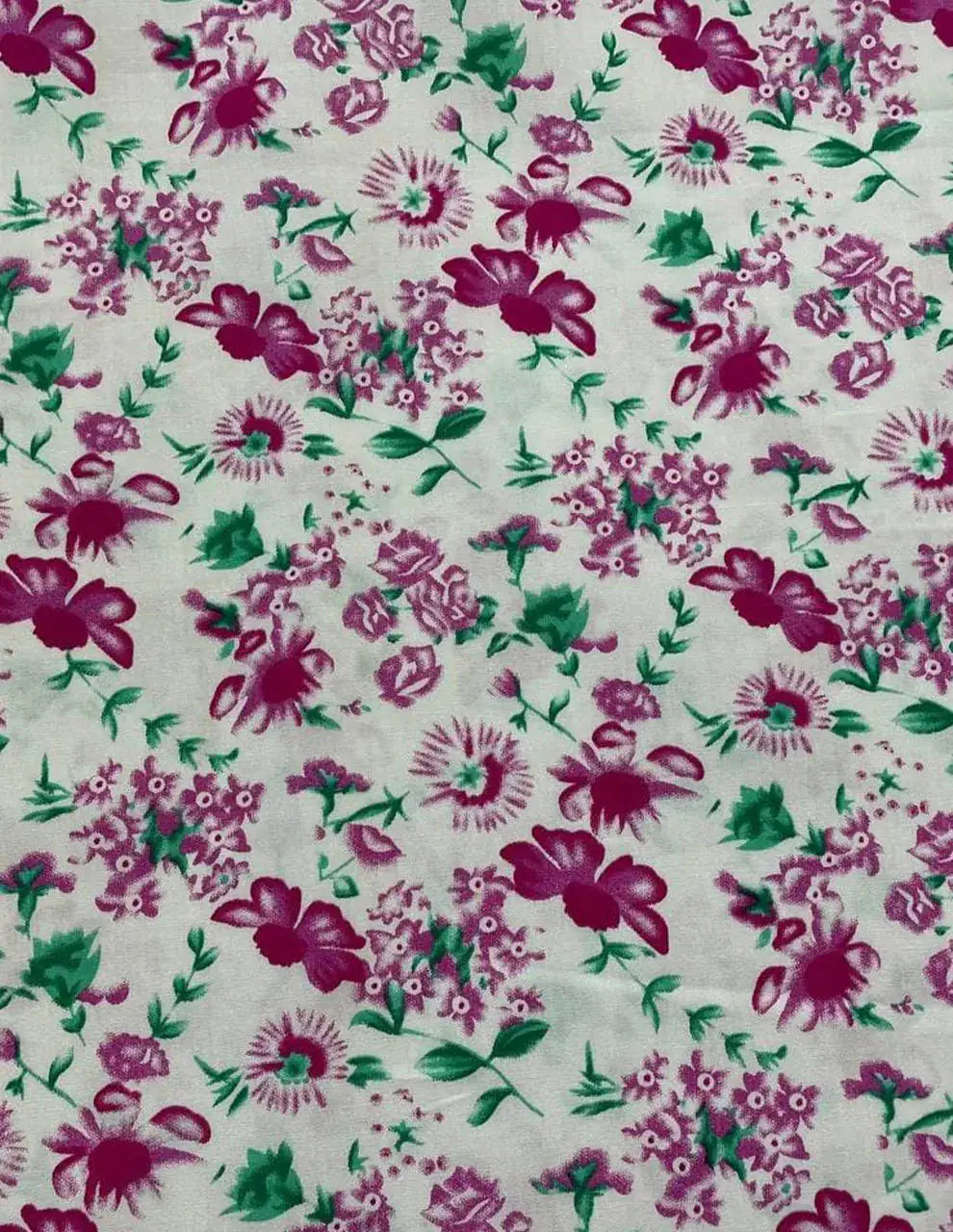 Tessuto Cotone Floreale Rosa 150H