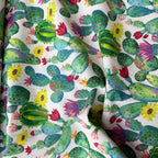 Tessuto Cotone Loneta Cactus Piante Grasse