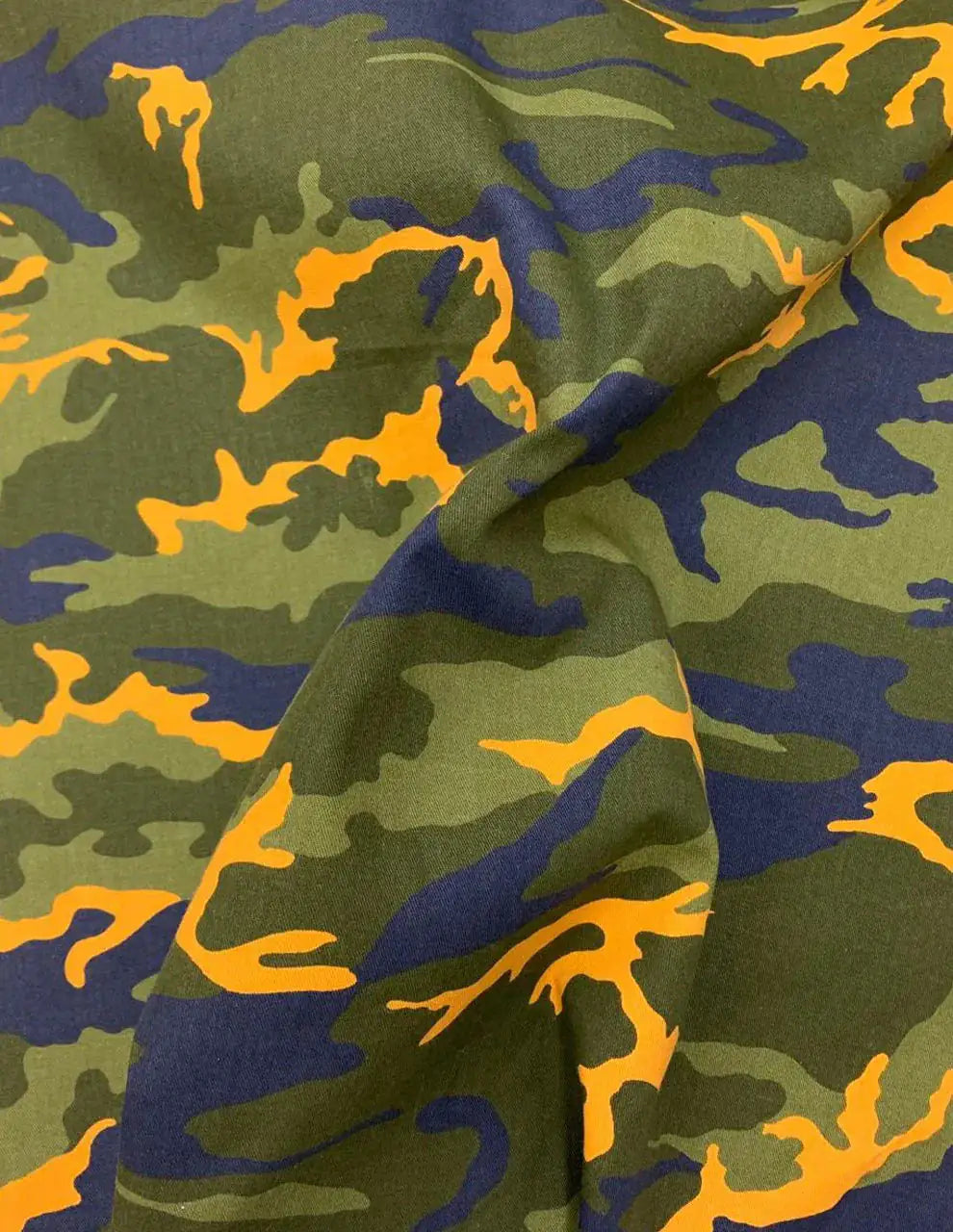 Tessuto Cotone Mimetico Canvas