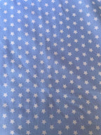 Tessuto Cotone Stelle Celeste 150H