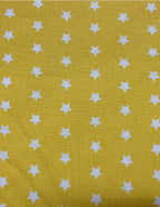Tessuto Cotone Stelle Gialle 150H