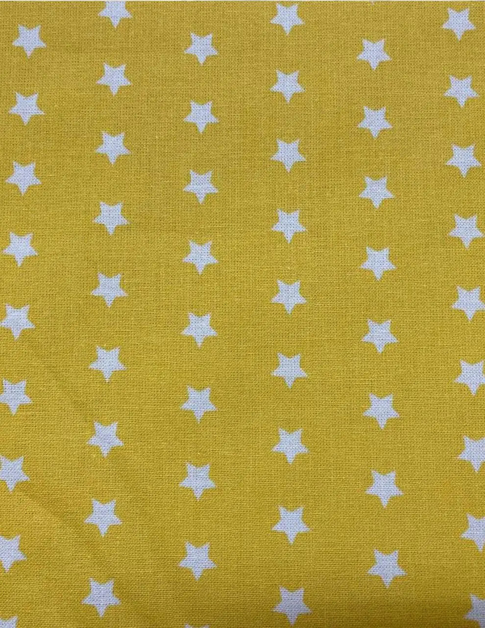 Tessuto Cotone Stelle Gialle 150H