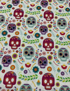 Tessuto Cotone Teschi Messicani Cotone 100%