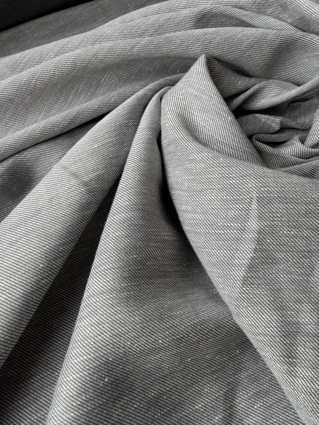 Tessuto Jeans Chambray Grigio