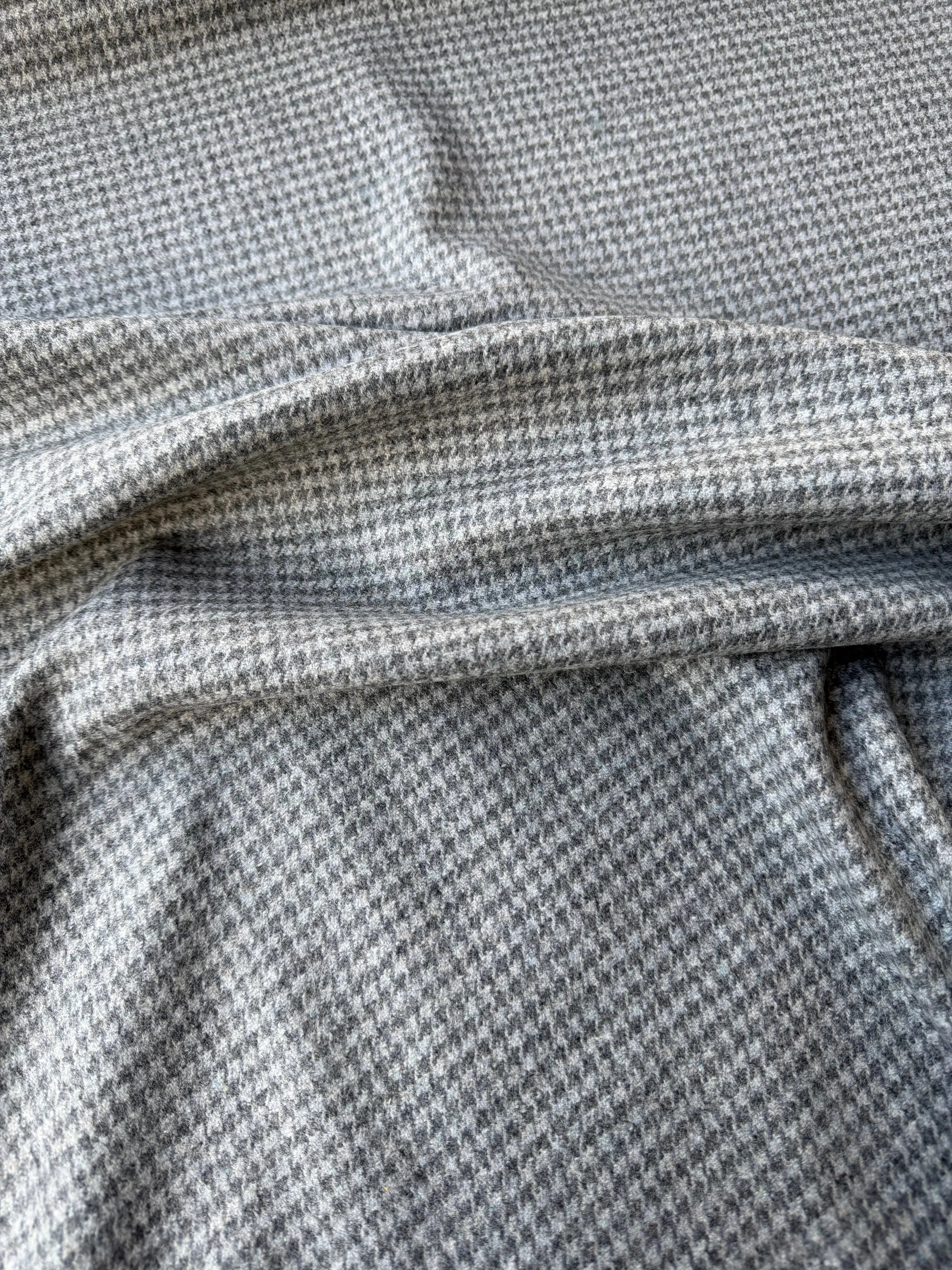 Tessuto Lana pied de poul Grigio
