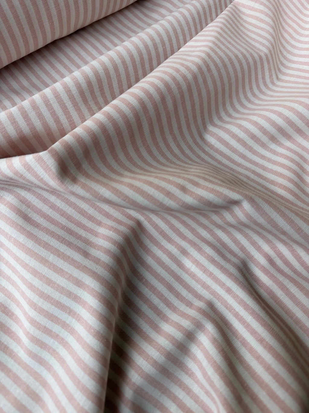 Tessuto Panama Cotone a Righettine Colorate 0,5 m / Rosa Classico