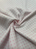 Tessuto Piquet Cotone Stelle Stelline Rosa Celeste 150H