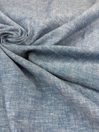 Tessuto Puro Lino Dante (sottoprezzo) 0,5 m / Jeans Mélange Chiaro