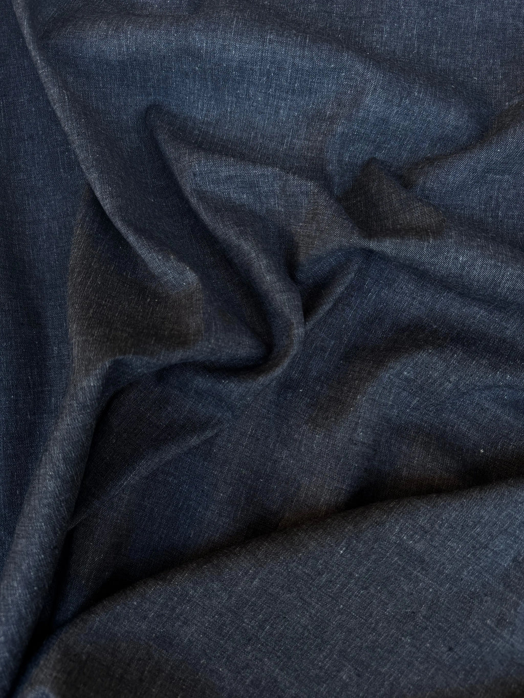 Tessuto Puro Lino Dante (sottoprezzo) 0,5 m / Jeans Mélange Nero