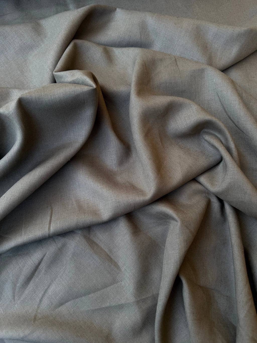 Tessuto Puro Lino Dante (sottoprezzo) 0,5 m / Verde Militare