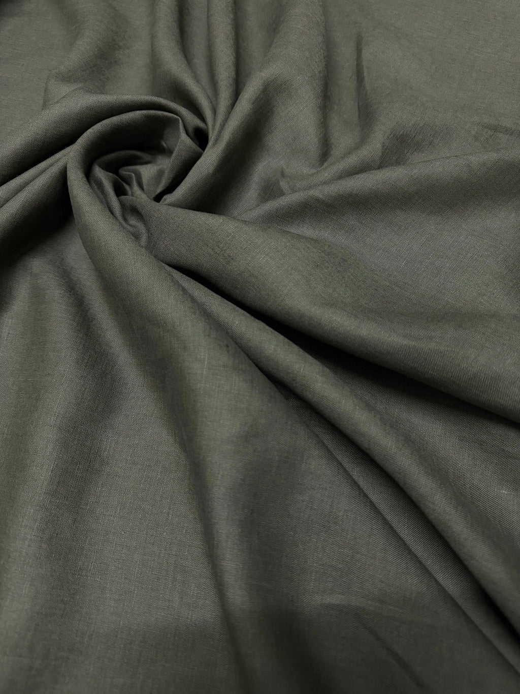 Tessuto Puro Lino Dante (sottoprezzo) 0,5 m / Verde Oliva