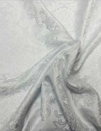 Tessuto Tappezzeria Damascato Jacquard Bianco 280H