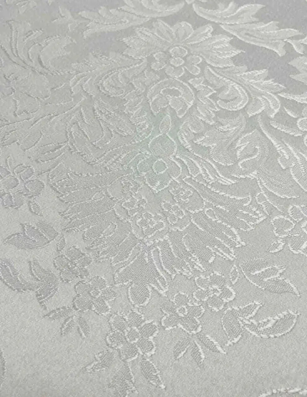 Tessuto Tappezzeria Damascato Jacquard Bianco 280H