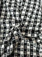 Tessuto Tweed Bouclè Tipologia Chanel Black White