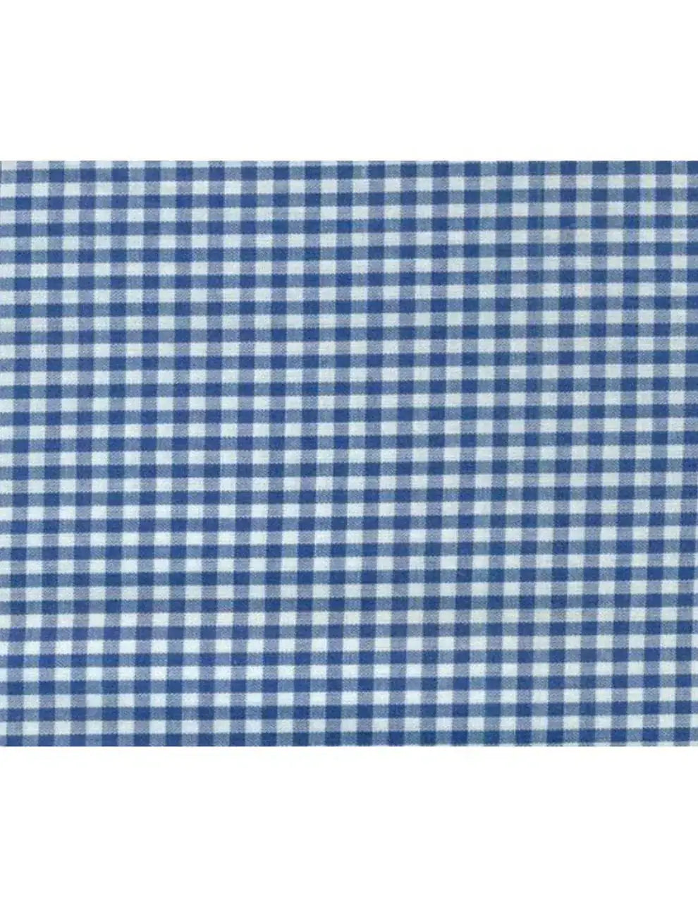 Tessuto Zephir Quadrettini Cotone 3x3 mm 0,5 m / Blu