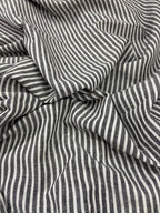 Tessuto cotone lino e cotone RIGATO GRIGIO SCURO MELANGE