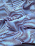 Tessuto cotone lino e cotone RIGATO Gessato rosso mélange