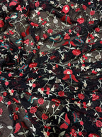 Tulle Elastico Fantasia Floreale Bosco