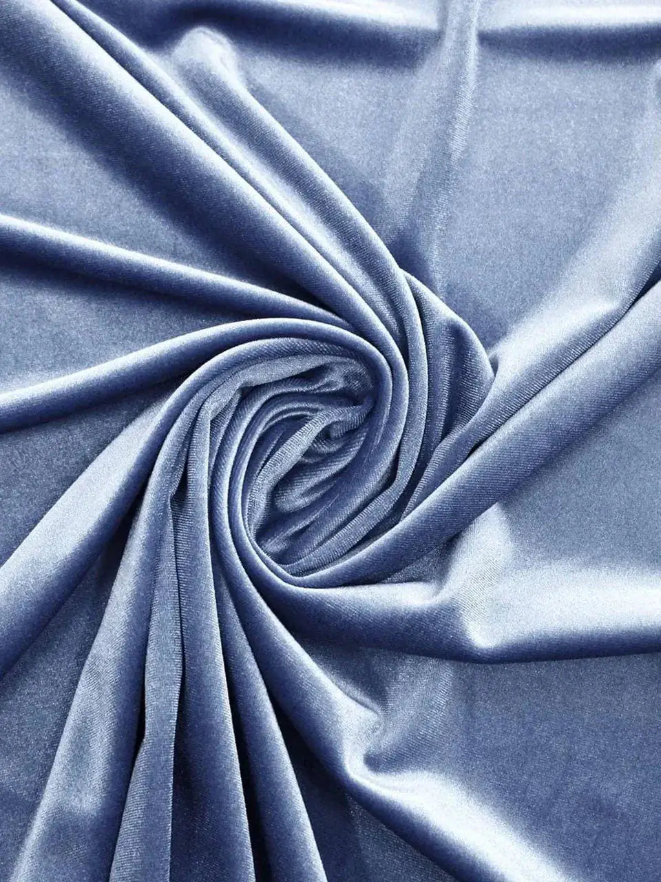 Velluto Elastico Morbido Celeste Polvere / 0,5 m