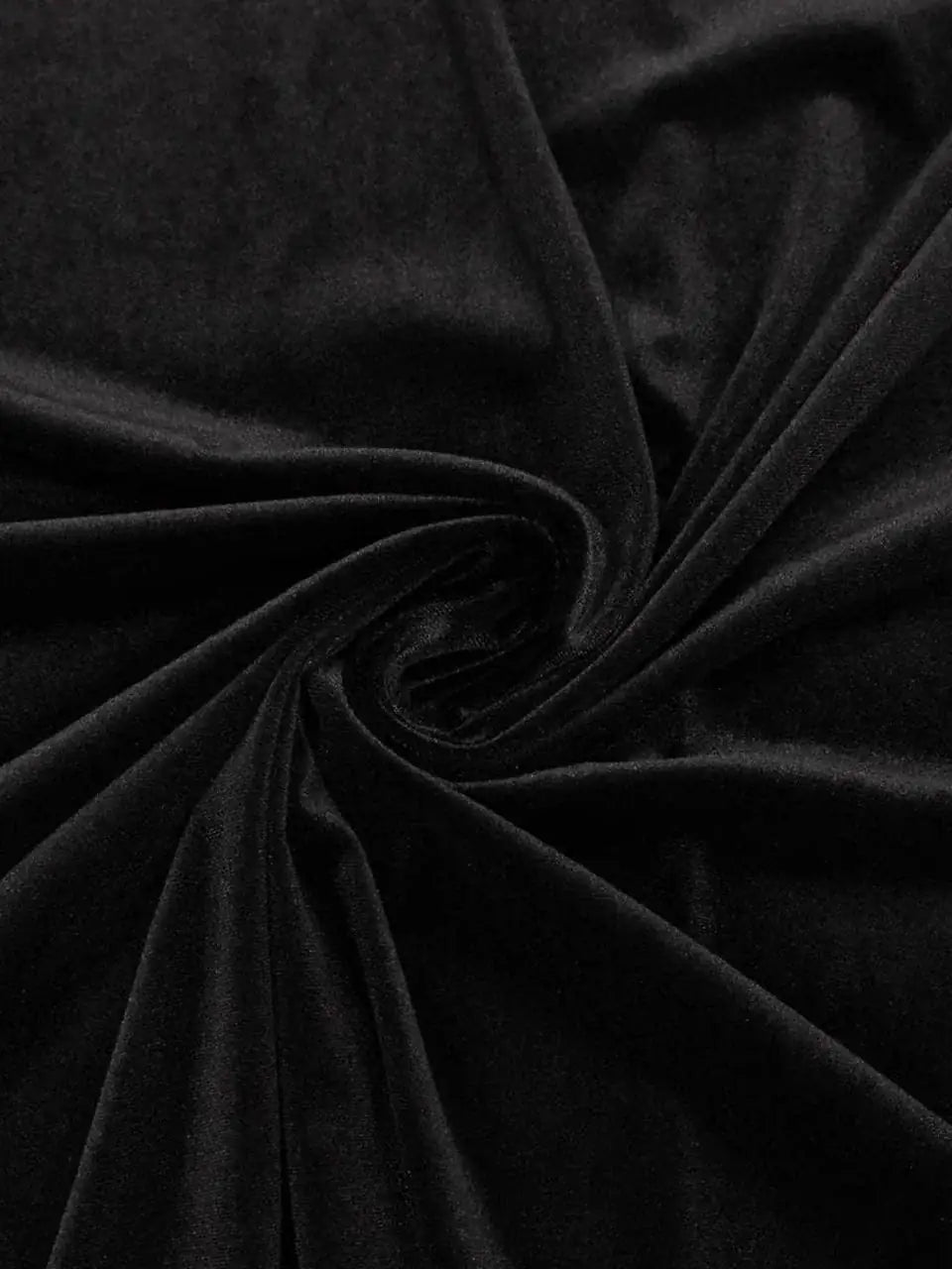 Velluto Elastico Morbido Nero / 0,5 m