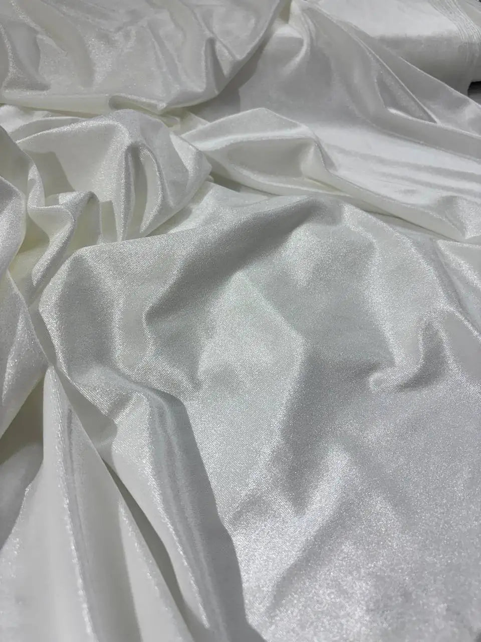 Velluto Elastico Morbido (SOTTOPREZZO) Bianco Seta