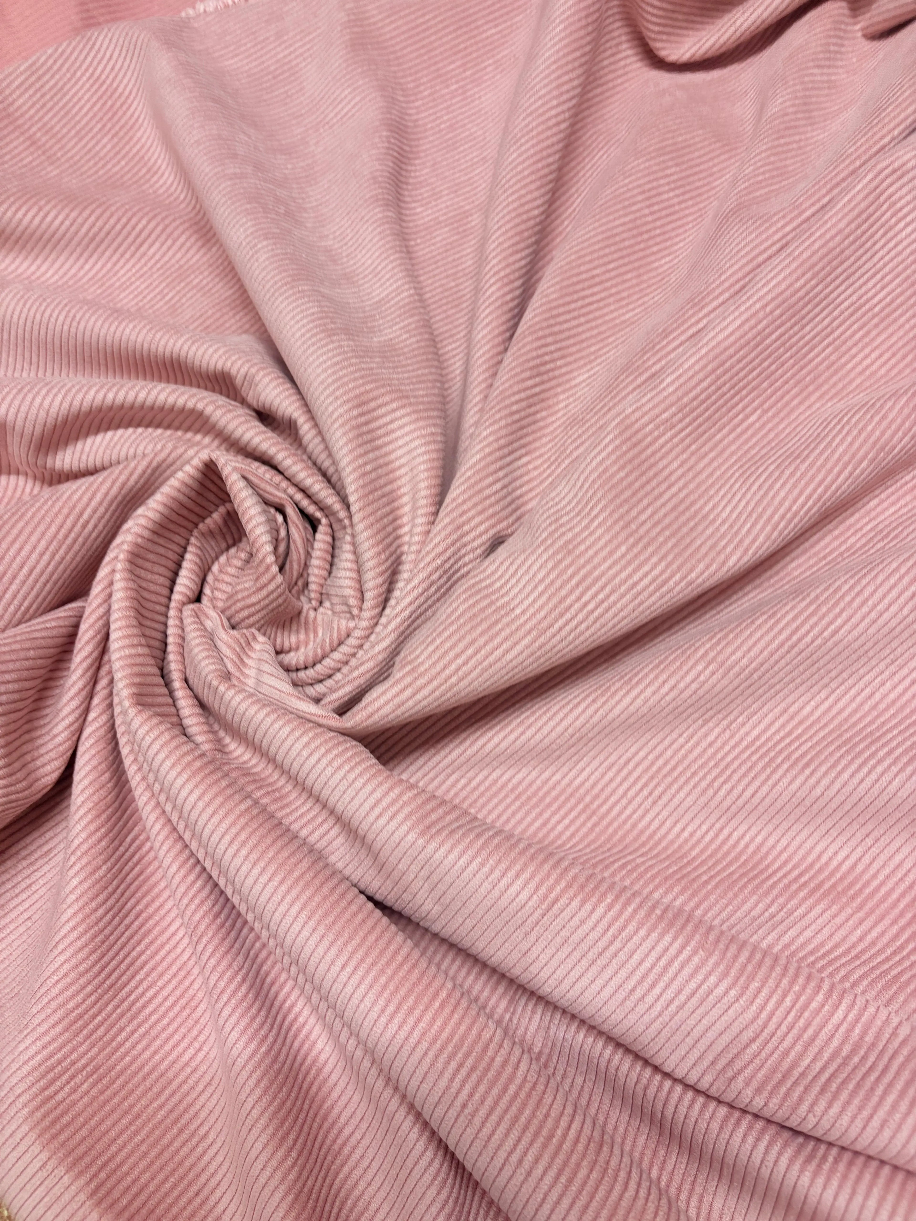 Velluto Rigatino Millerighe Metraggio / Rosa cipria