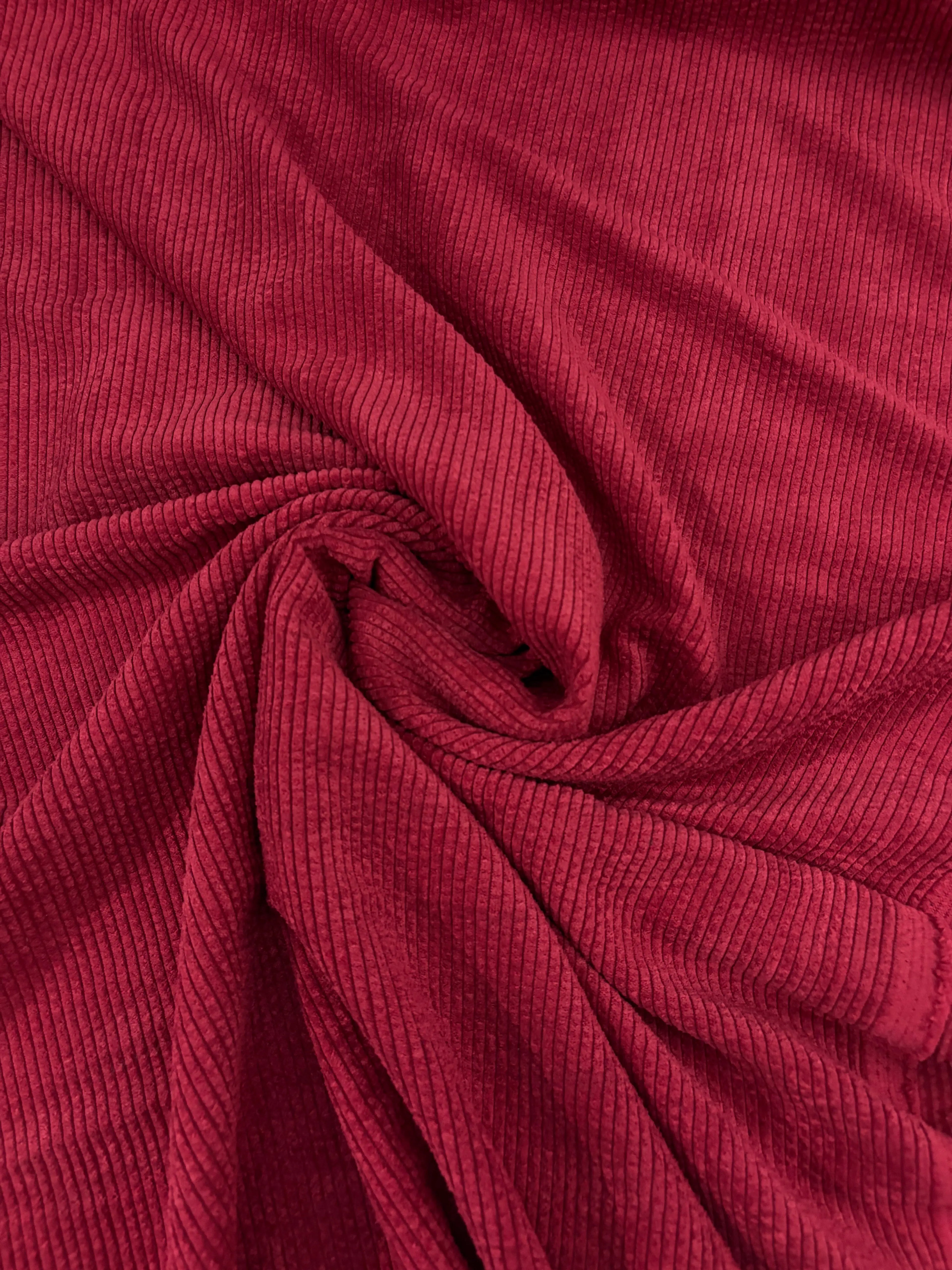 Velluto Rigatino Millerighe Metraggio / Rosso