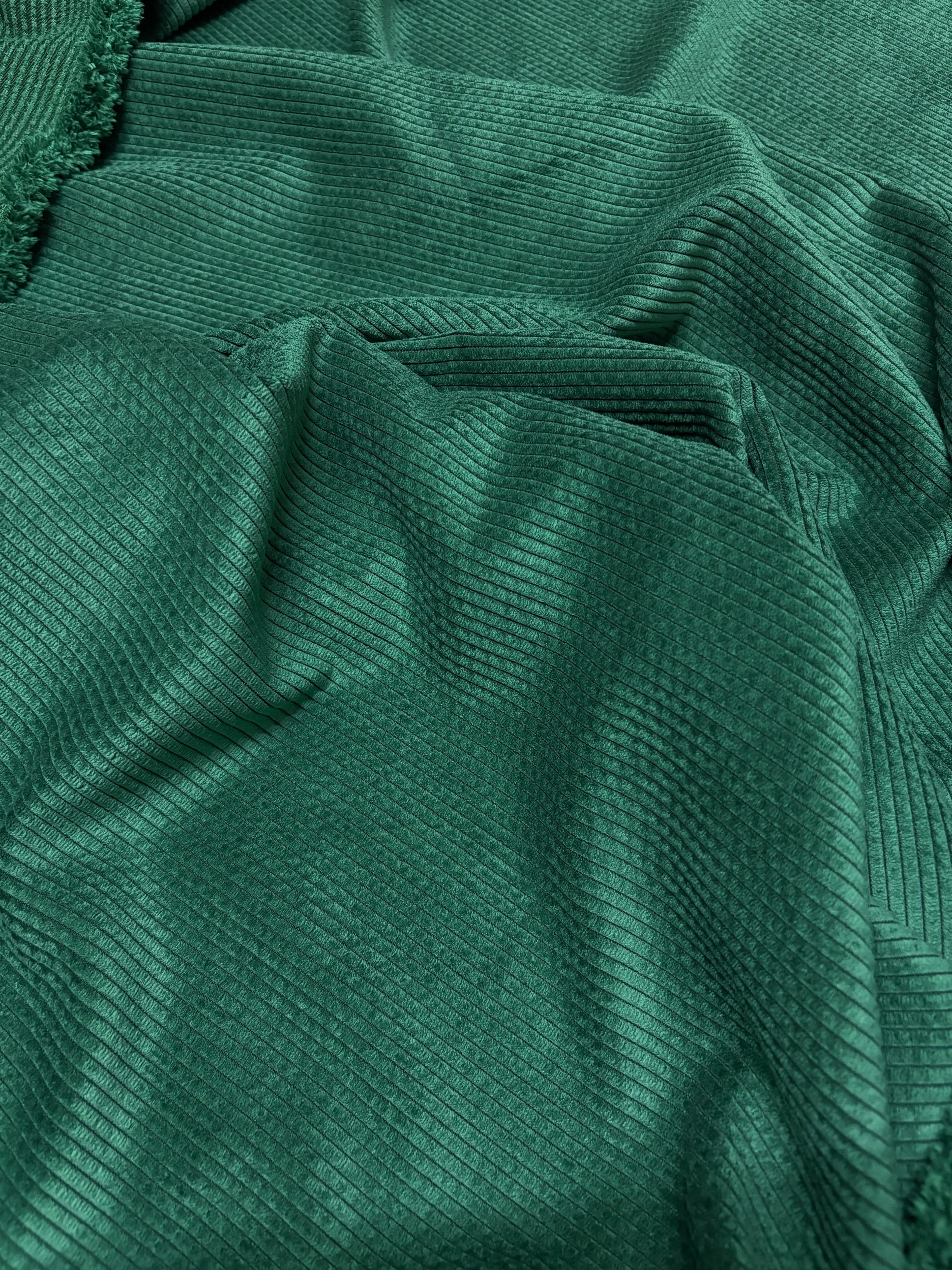 Velluto Rigatino Millerighe Metraggio / Verde