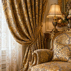Damascato Jacquard Velluto Operato Oro