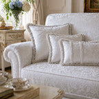 Damascato Jacquard Velluto Operato Panna