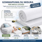 Gommapiuma su Misura Taglio Personalizzato