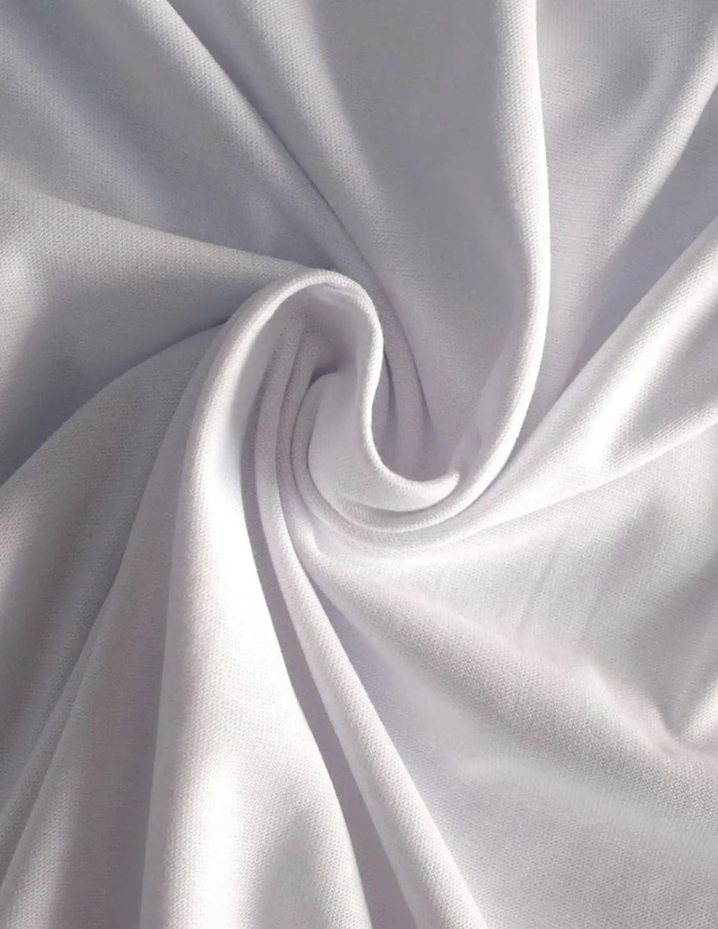 Tessuto jersey cotone elasticizzato color bianco al metro per cucito creativo