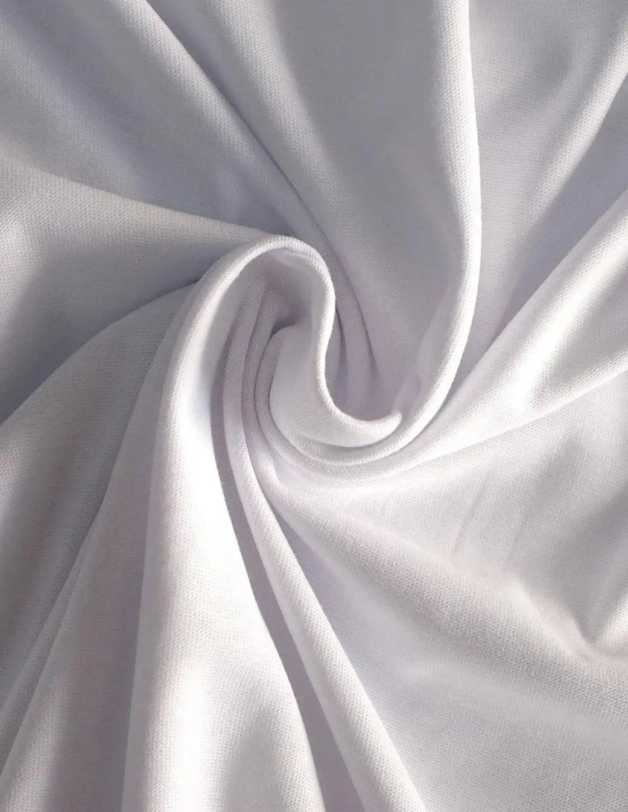 Tessuto jersey cotone elasticizzato color bianco al metro per cucito creativo