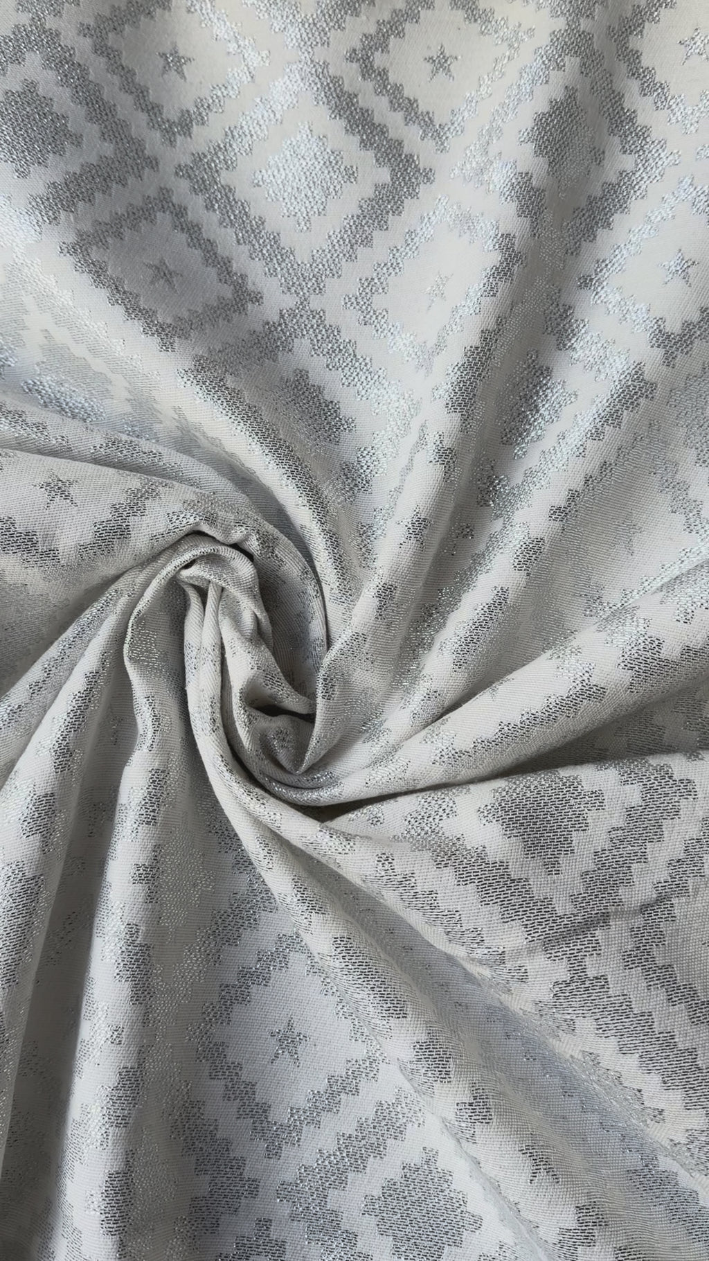 Damascato Natalizio Glitter Argento