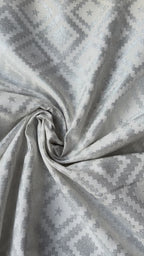 Christmas Damask Silver Glitter