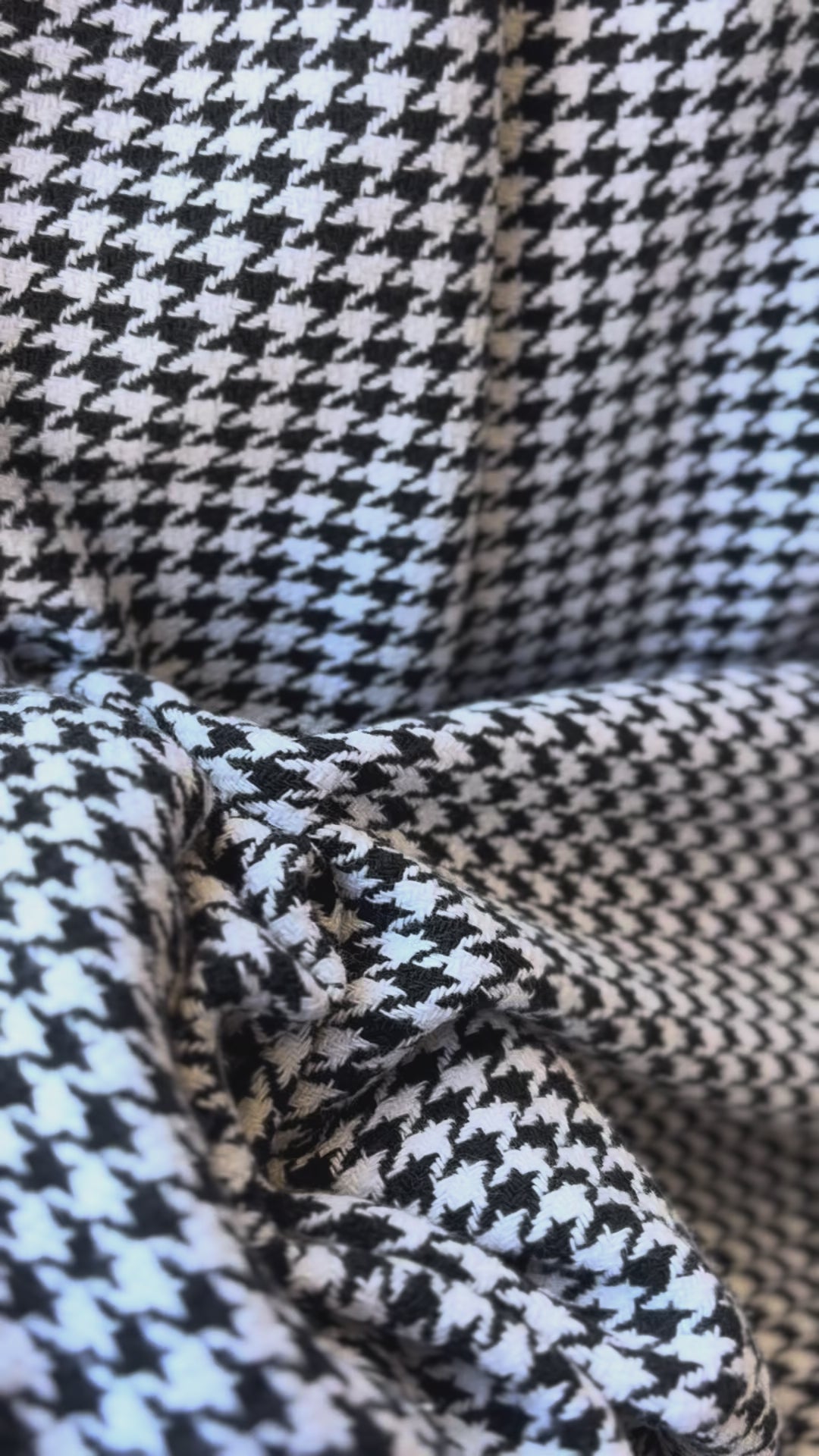 Tessuto chanel tweed pied de poul