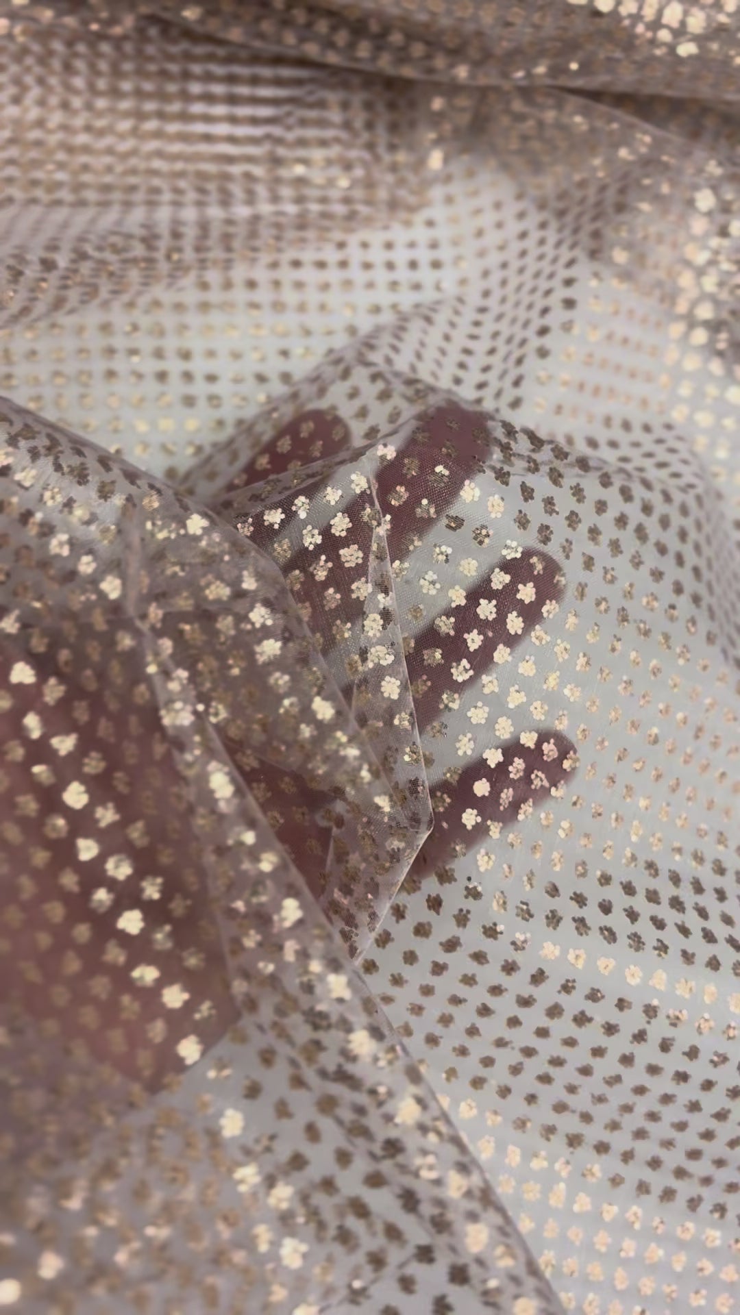 Organza Natalizio Glitter Variante 1 Oro