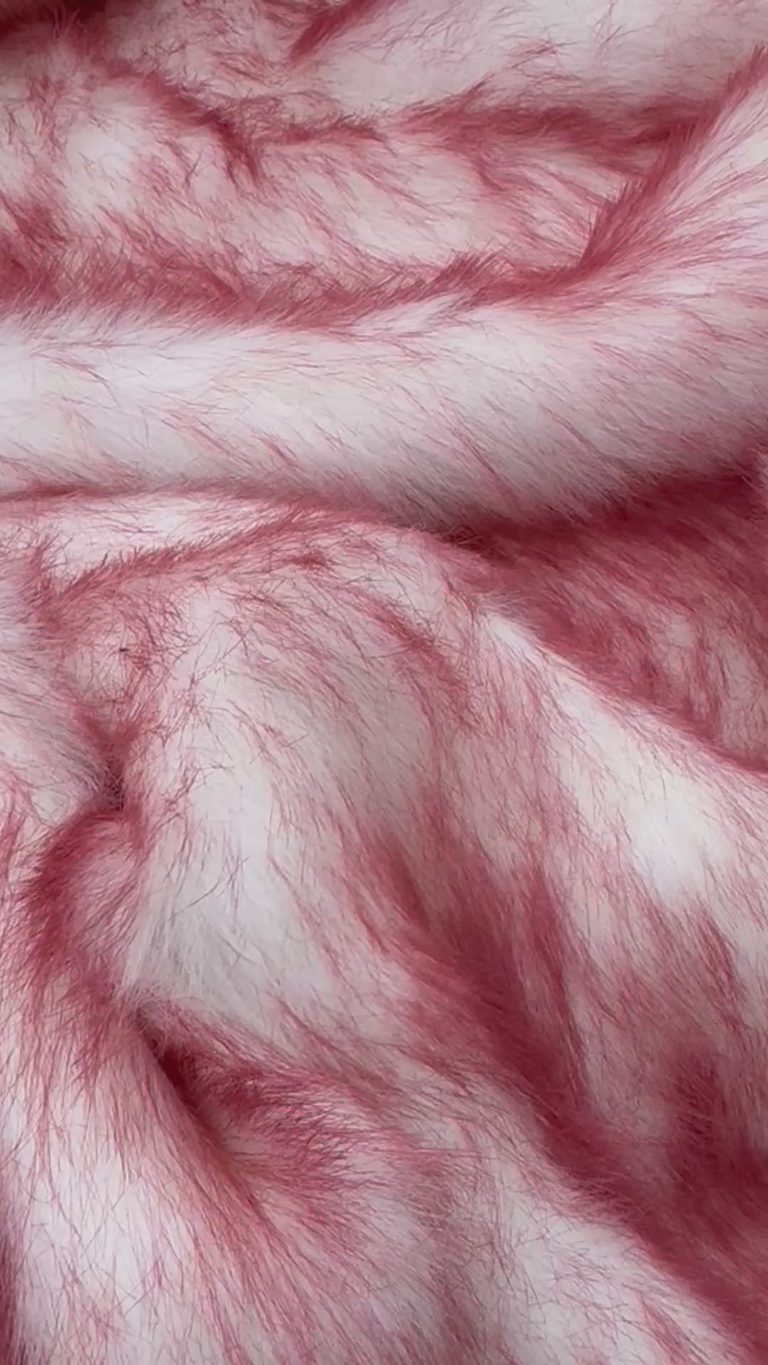 Pelliccia Ecologica Pelo lungo Sfumato Rosso
